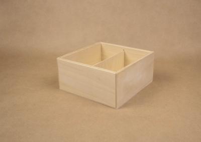 Я156-00-0000/Ящик из фанеры с перегородкой №2 (18*18*9), неокраш.